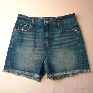 Loft Brand Women's Denim Size 24/0 3" Micro Short High Rise Raw Edge Baddie